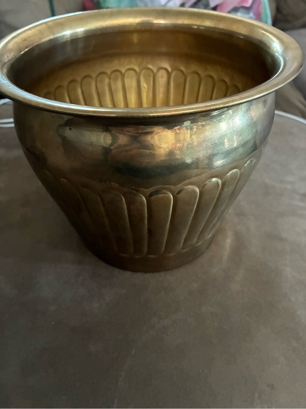 Brass Decorative Planter Vase - Gold Finish